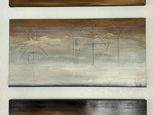 TRIPTIQUE.  ACRYLIQUE - 84 X 48TEXTURAL 2.  MIXTE- 40 X 30