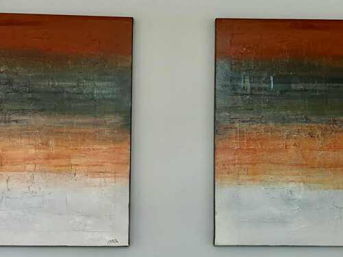 LINEAIRE 5. HUILE - 30 X 24 (2 PIÈCES)